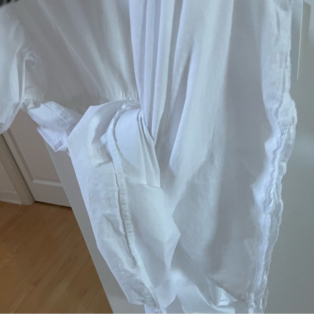 Anthropologie AMADI  Cordelia Tiered Midi Shirtdress in White XS NWOT - Picture 3 of 15